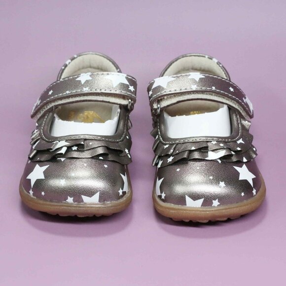 NEW!   See Kai Run Belle II Mary Janes in Pewter Metallic, Size 5 - Picture 5 of 9